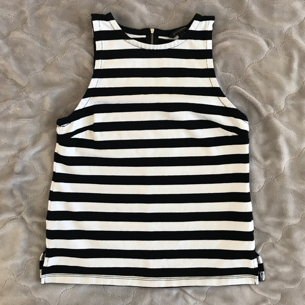 Banana Republic Black & White Striped Tank